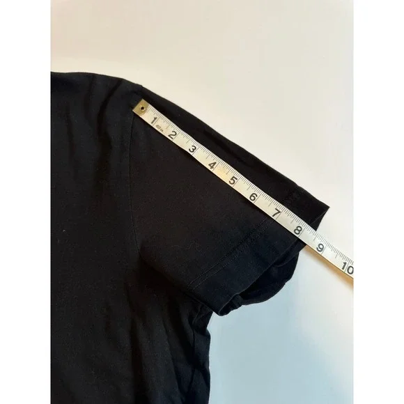 PUMA Womens Black Short Sleeve Crew Neck T-Shirt Logo Size Medium - Picture 4 of 6